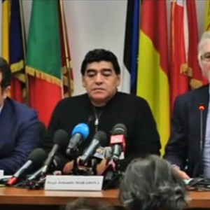 Maradona e Rivellini al Parlamento Europeo